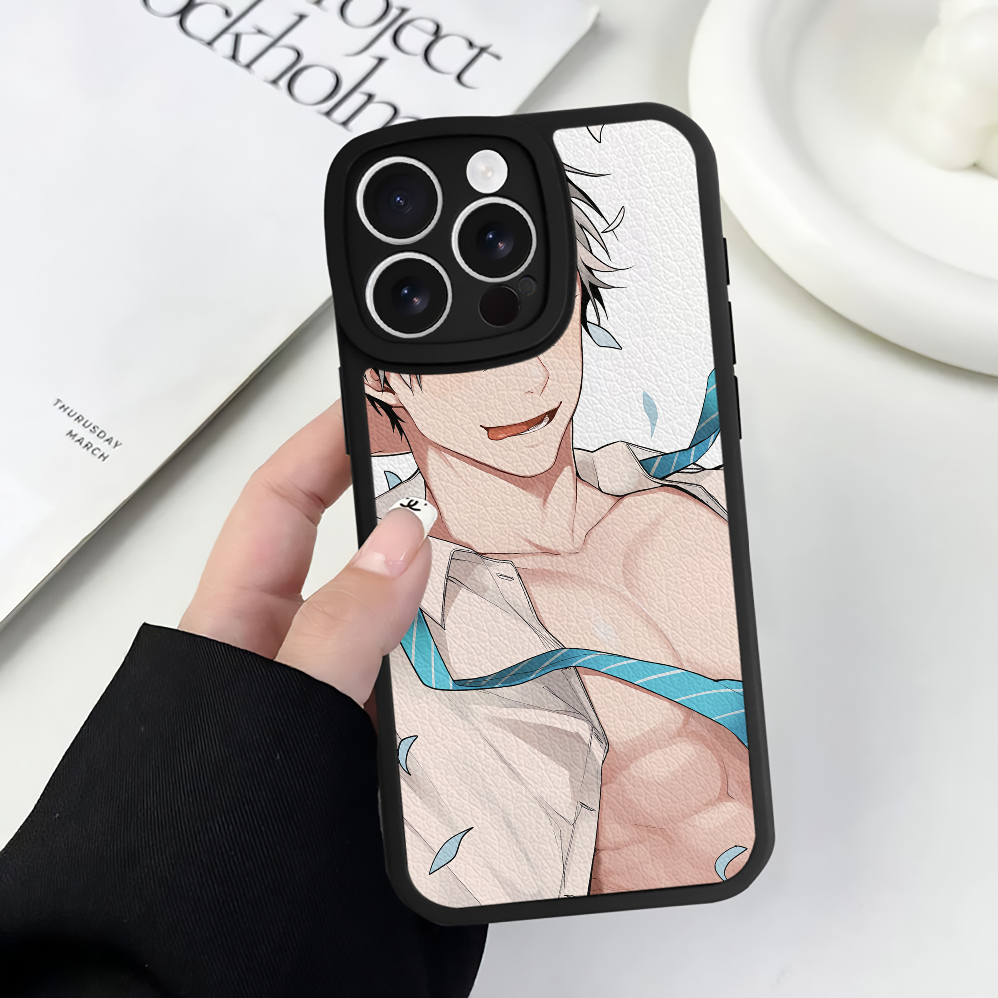 （画像用） ハイキュー!! Haikyu!! 【iPhone 16シリーズ対応】シリコンスマホケース（レザー調） 材質：シリコン